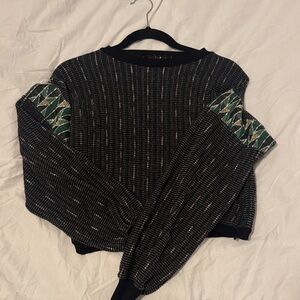 Urban Outfitters Metallic Geometric Knit Sweater – XS